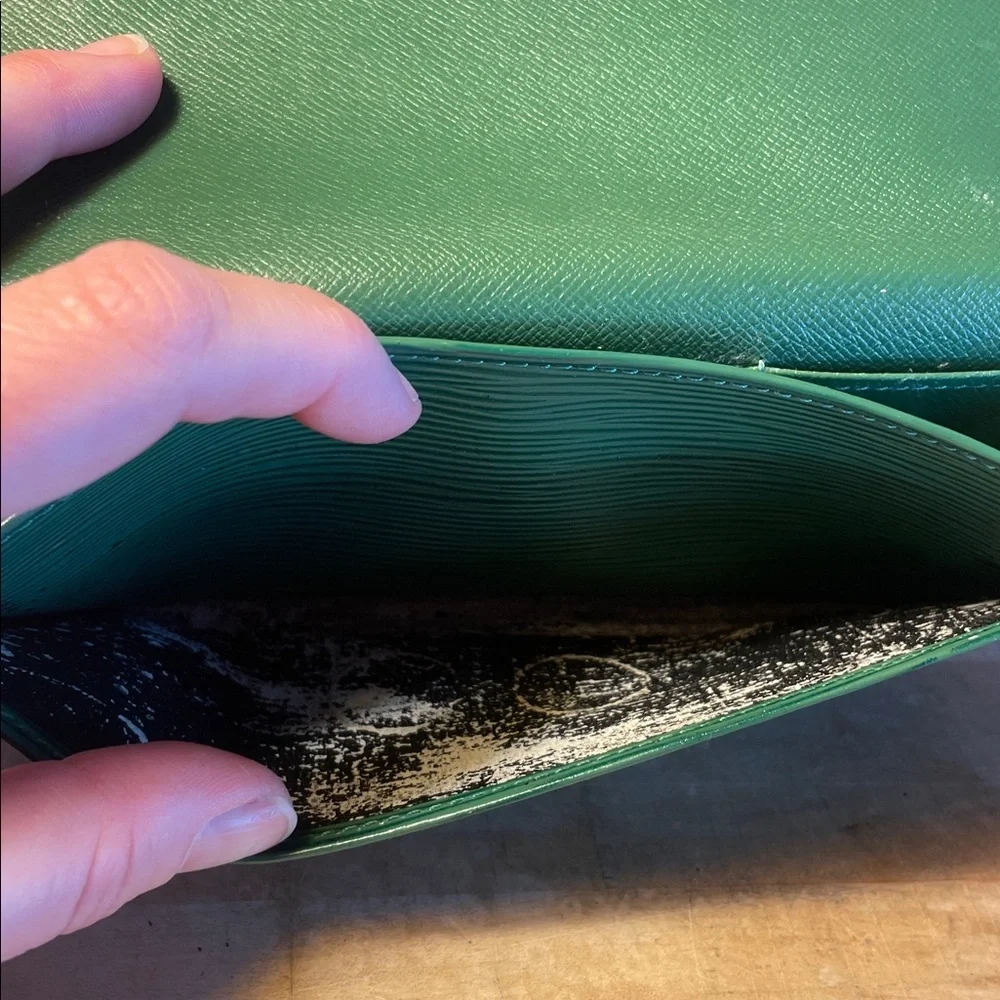 Louis Vuitton Green Epi Leather Long Wallet
